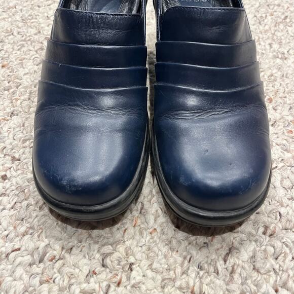 Dansko Aubrey Pleated Leather Clogs Sz EU 38 US 8 Casual Comfort - Picture 3 of 7